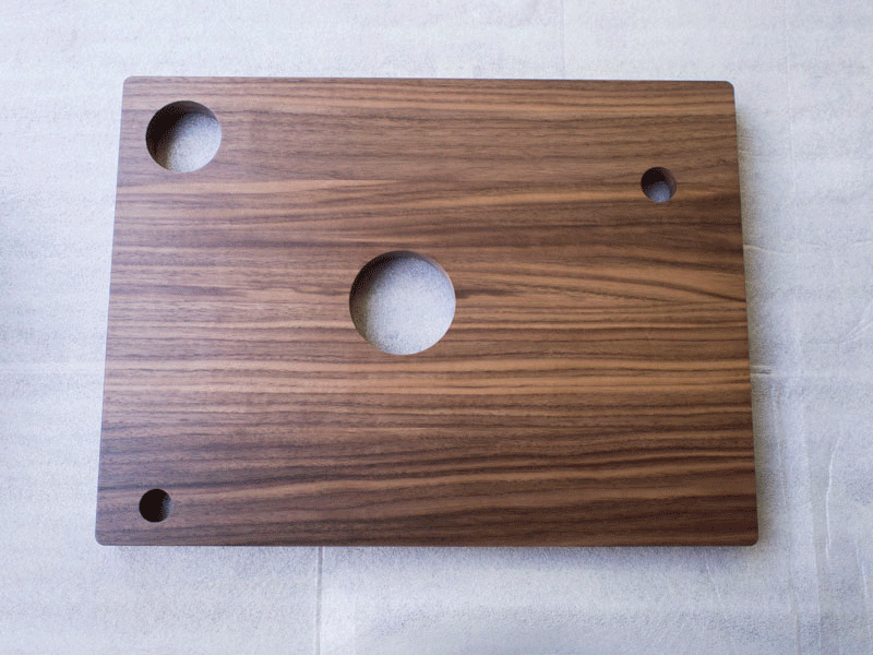 Walnut plinths